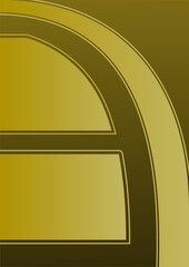 gold metal background and template for an elegant flyer or cover