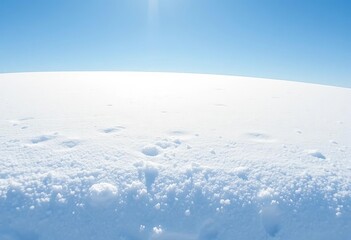 A pristine, untouched snowdrift glistens under a crisp, clear blue sky, a perfect winter's day,  sky,  pristine