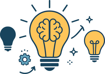 The concept of light bulbs is a creative idea that blends innovative technology and creativity, embodying the essence of innovation