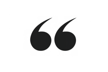 Quotation marks symbol transparent, representing speech, dialogue, citation, testimonials, and important text passages