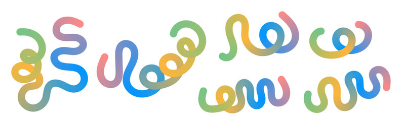 Abstract background featuring fluid wavy curves and loopy gradient line shape. Modern minimalist background element perfect for posters