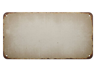 Vintage metal sign isolated on transparent background