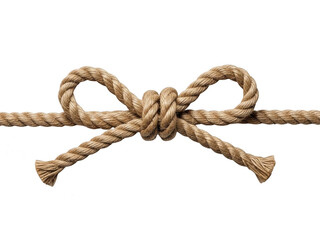 Rope bow tie isolated on transparent background