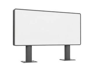 Blank billboard advertising sign isolated on transparent background