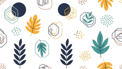 seamless pattern with leaves