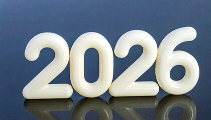 2026 numbers made of tubes modern abstract design