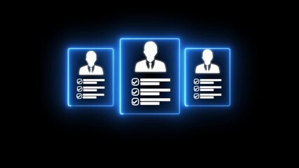 Human resources manager using stylus choose the right candidate recruitment process,Hiring,Team building strategy, Corporate recruitment process with ,Job Applications, AI, Human Resources - Digital ,