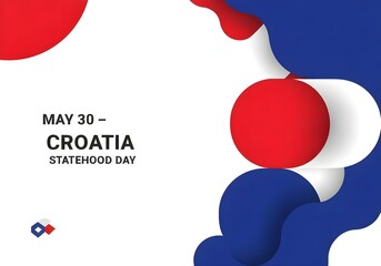 May 30 Croatia Statehood Day National Illustration