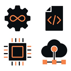 Software Icon Set Vector Design Template	