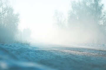 Fantasy Fog Scene with Soft Ocean Glow