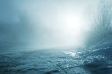 Peaceful Pastel Fog Over Abstract Sea