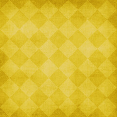 Warm yellow textured diamond checkered background with soft grunge effect. Vintage-style pattern perfect for posters, wallpapers, branding, and creative layouts.