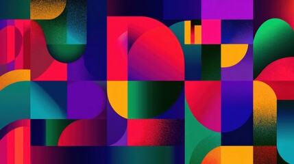 Calendar 2027 Design With Abstract Geometry Featuring Overlapping Shapes in a Modern Color Scheme for Planning and Organization