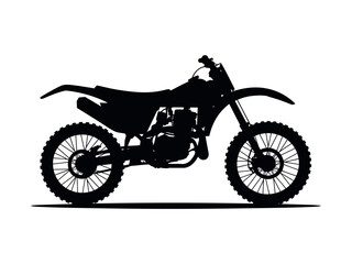 Fototapeta premium Black Silhouette of Dirt Bike