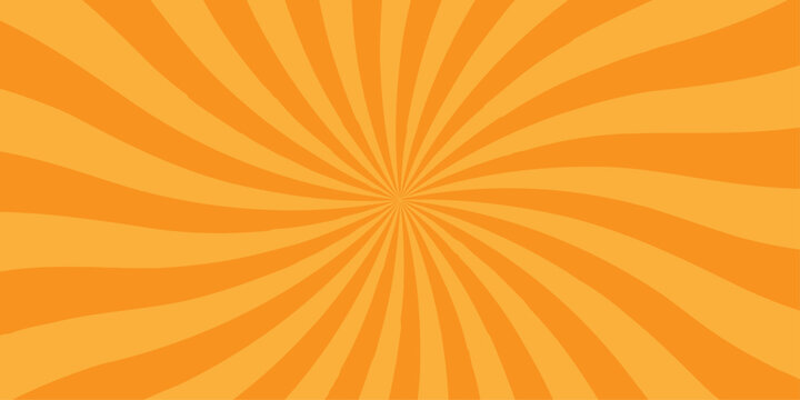 retro sunlight rays background layout. vintage sunrise sunbeam element spiral striped. Vector rays colorful radiating circus backdrop. Radial beam sunrise or sunset light retro design illustration.