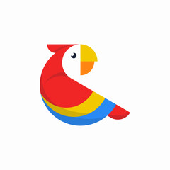 parrot logo bird illustration icon