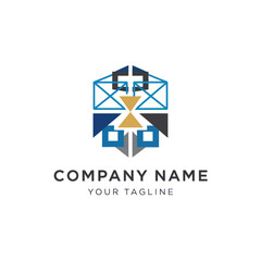 Geometric Company Logo Design Template.