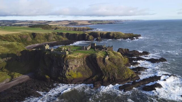 Aerial View Of The Dunnottar Castle