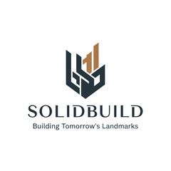 Fototapeta premium Solidbuild Logo Construction Company Emblem.