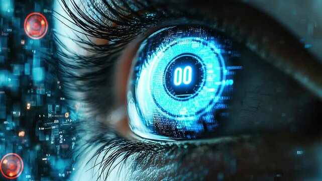 trader database with blue eye concept video