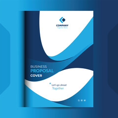 Blue Corporate Business Proposal Cover Design Template 