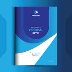 Blue Corporate Business Proposal Cover Design Template 