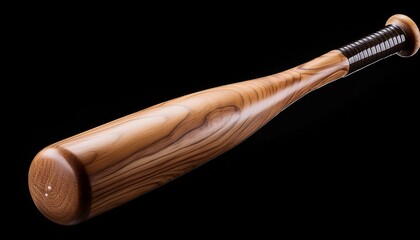 a wooden baseball bat isolated on a black background the bat is new and clean with no markings or scratches cut out white background