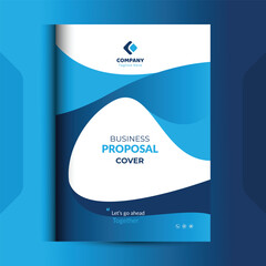 Blue Corporate Business Proposal Cover Design Template 