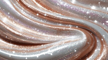 Luxurious abstract background with swirling silver and gold patterns and sparkling highlights ideal for luxury branding and high end designs