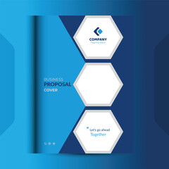 Blue Corporate Business Proposal Cover Design Template 