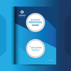 Blue Corporate Business Proposal Cover Design Template 