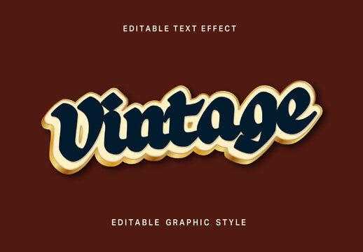 Black And Gold Vintage Enamel Pin Text Effect Retro Script Outline Font