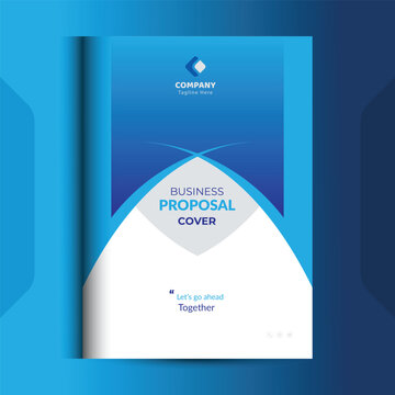 Blue Corporate Business Proposal Cover Design Template 