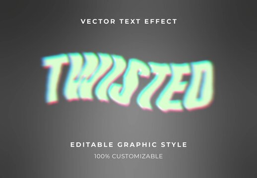 Green Liquid Motion Wavy Colorful Text Effect Bold Twisted Distorted Font