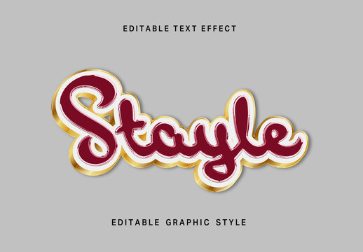 Black And Gold Vintage Enamel Pin Text Effect Retro Script Outline Font