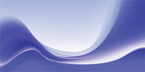 Smooth abstract blue wave background with light curves and digital motion lines creates a modern vector illustration for business web banner templates and artistic wallpaper backdrops