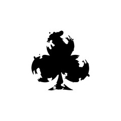 ink splatter playing card icon, diamond, spade, heart, club , vector flat design