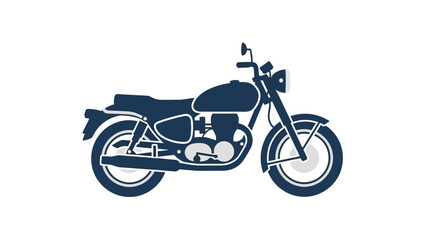 Fototapeta premium Retro Motorcycle Silhouette, Vintage Bike Design, Classic Transportation Icon
