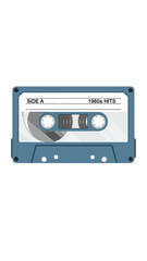 Fototapeta premium Retro Cassette Tape 1980s Hits, Vintage Audio Music Storage