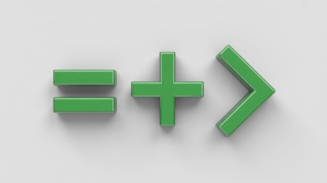 Equality, Addition, and Greater Than Math Symbols - Powered by Adobe
