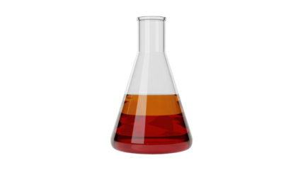 Flask with orange liquid