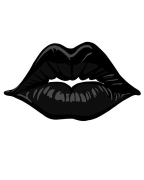 Black lips macro.