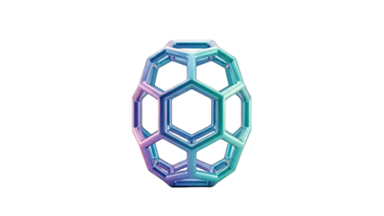 Iridescent geodesic dome shape