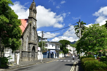 Obraz premium St Pauls Anglican church, Port Louis ,Mauritius, Indian Ocean. Catholic building on Madad ul Islam Street.