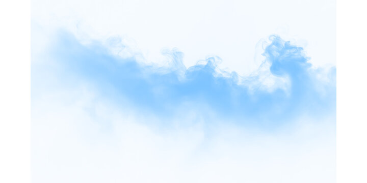 Blue smoke effect on black background for mysterious design Dark foggy texture overlay Ethereal vapor mist for cold