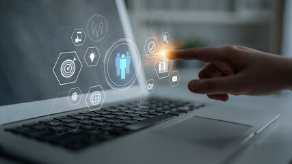 Business teamwork system showing digital communication and performance tracking. Teamwork improves collaboration, drives success, teamwork enhances planning, and teamwork supports productivity. Latch