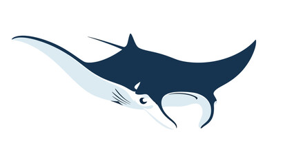 Manta Ray Illustration: Elegant Ocean Dweller © ellisa_studio