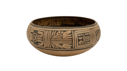 Painted Native American Pottery Bowl