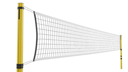 Volleyball net with yellow poles