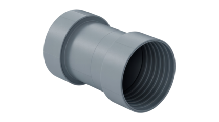 Gray PVC reducing coupling fitting